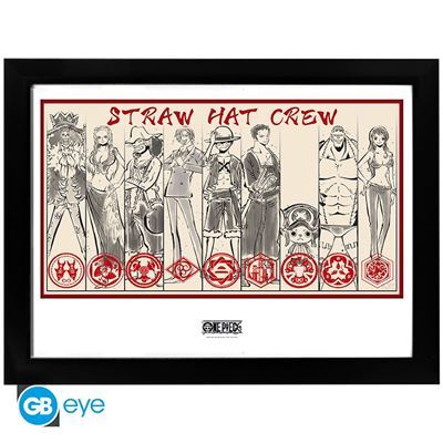 Impressão Emoldurada Straw Hat Crew Fashion