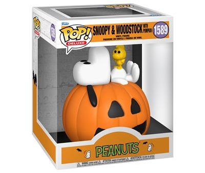 Funko Pop! Deluxe Figura de Vinyl Peanuts Snoopy & Woodstock with Pumpkin  - 1589 Online