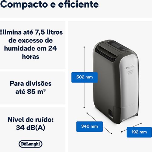 Desumidificador Delonghi Tasciugo Ariadry Light DNS80 | 20L dia on Sale