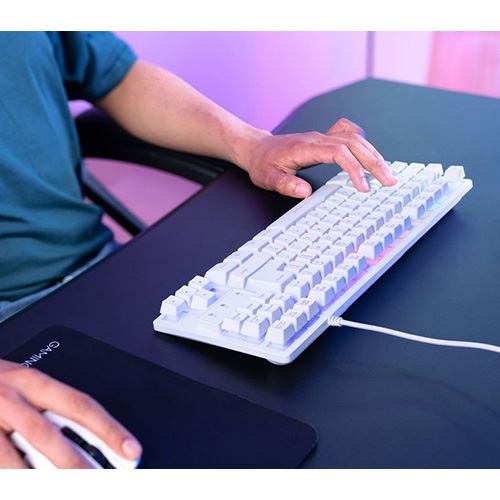 Teclado Gaming com Fios Trust Thado GXT833W- TKL - Branco on Sale