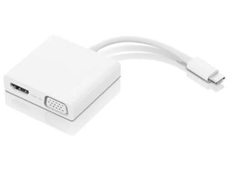 Adaptador USB-C Lenovo 3 em 1  GX90T33021- Branco Fashion