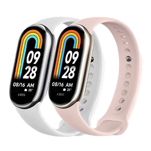 Pack Braceletes 4-OK para Pulseira de Atividade Xiaomi Mi Band 8 - 2 Unidades - Rosa  Branca Discount