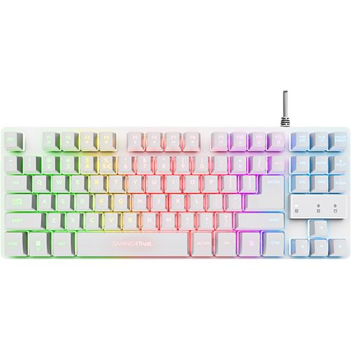 Teclado Gaming com Fios Trust Thado GXT833W- TKL - Branco on Sale